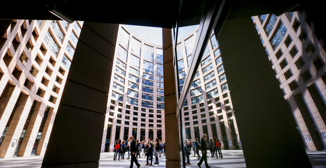 LOW building in Strasbourg at sunshine